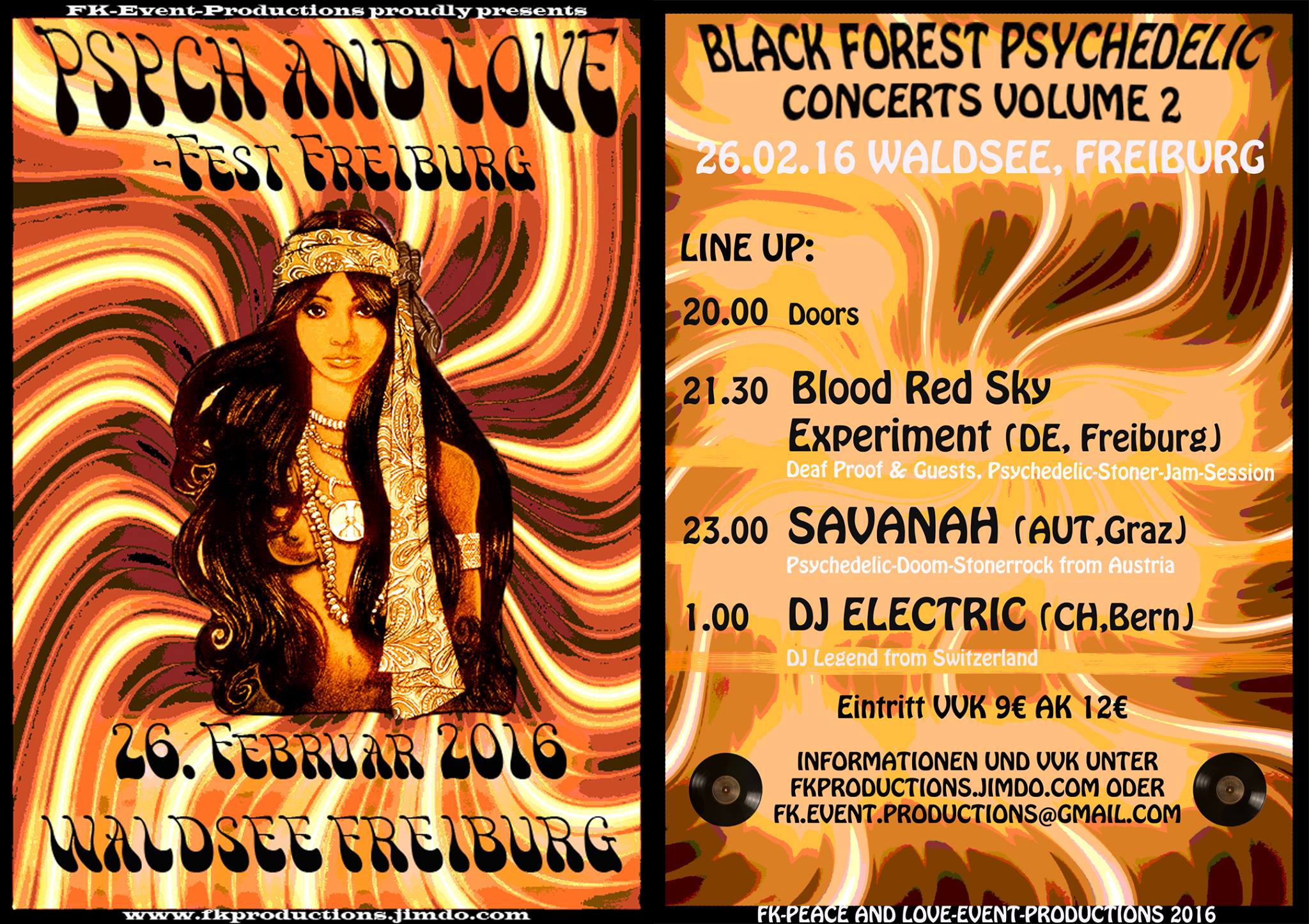 1st Psych and Love Fest Freiburg 2016 Flyer